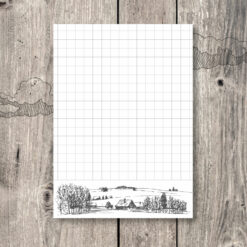 notepad with grid